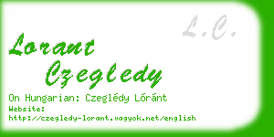 lorant czegledy business card