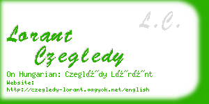 lorant czegledy business card